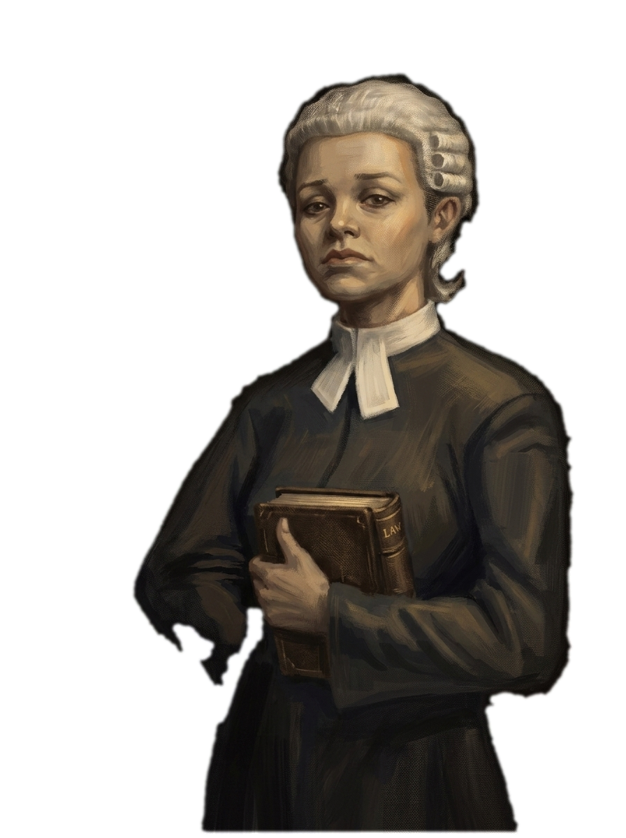 The Bench — an oil-painted judge